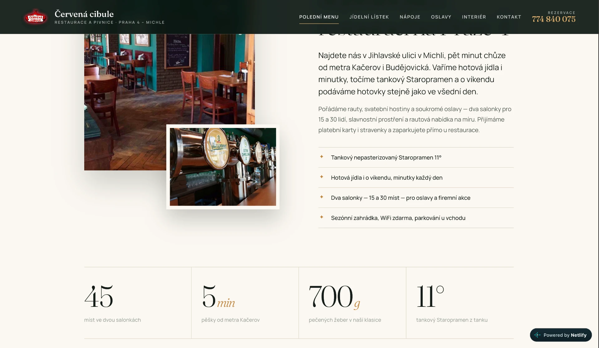Červená cibule — o restauraci